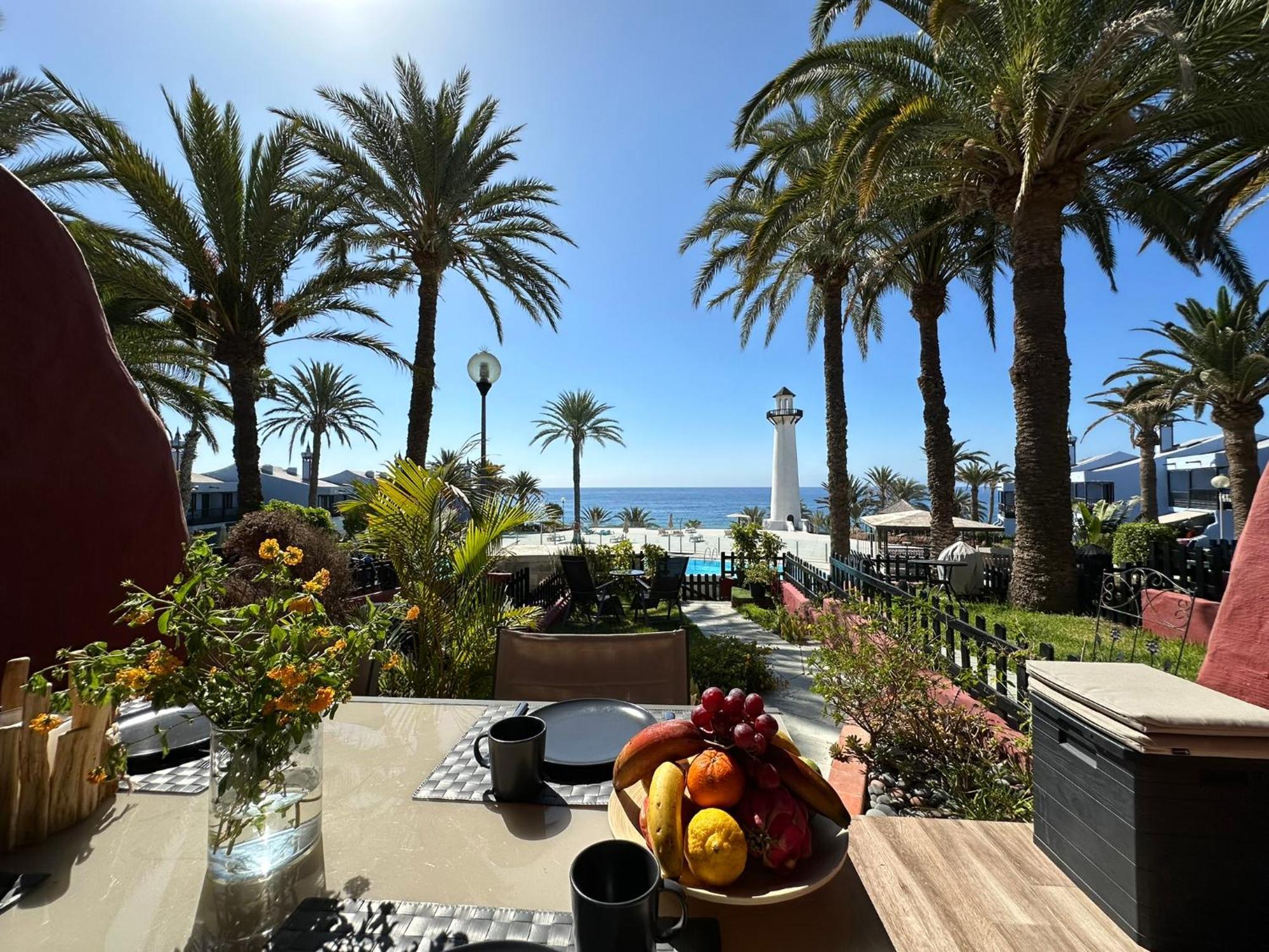 First Beachline Deluxe With Garden And Terrasse In Sun Club San Bartolomé Dış mekan fotoğraf